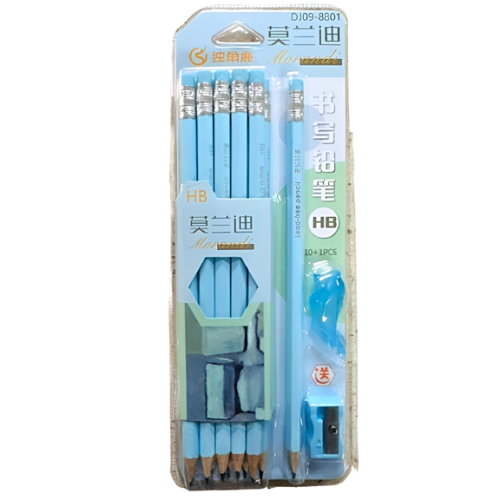Wooden Pencil Set Ref DJ09-8801
HB PK10+1 with sharpener
MeliMelo