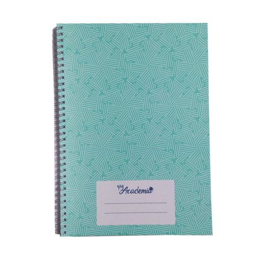 Spiral Notebook
A4, 120 Sheets Ruled, Mint Green Stripes
My Academia