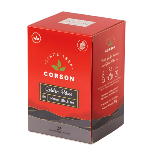 Tea Bags
50g Golden Pekoe [Pk 25]
Corson