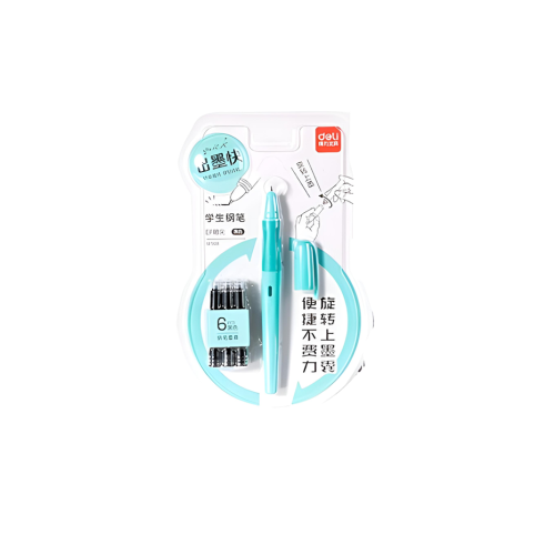 Fountain Pen SF568
blue ink with 6 refill
Deli