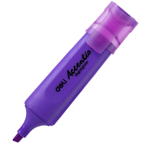 Highlighter S621
Chisel tip:1-5mm:purple
Deli