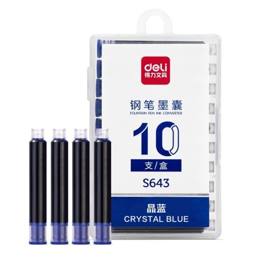 Fountain Pen Ink S643
10 pces:blue ink
Deli