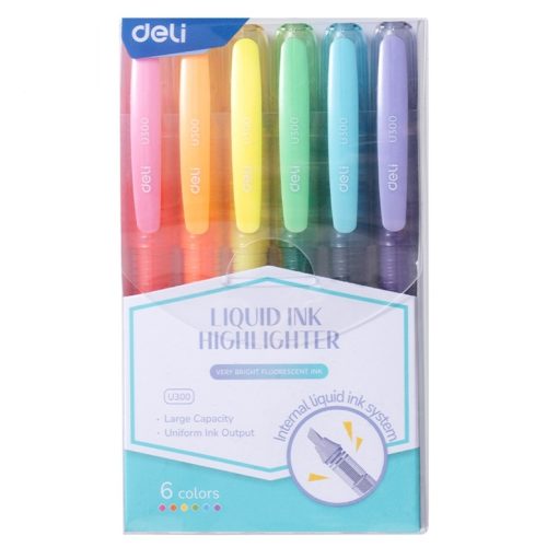 Highlighter U300
Set of 6 pces: Chisel tip 1-3.5mm
Deli