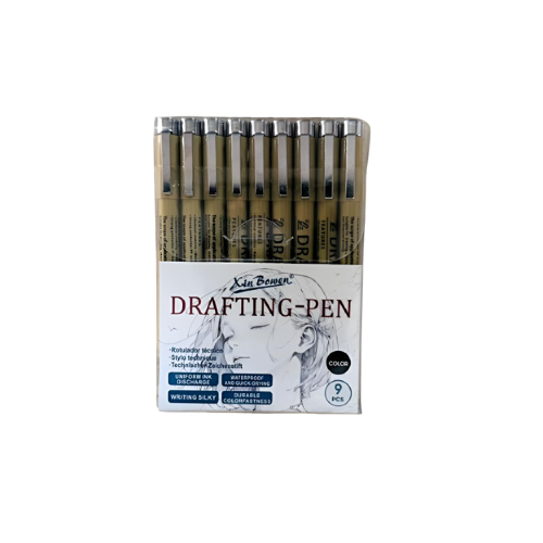 Drafting Pens XBW6571
9 pens:Tips 0.2mm to 1.0mm
MeliMelo