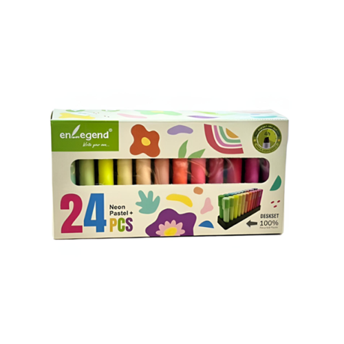 Highlighter Ref HL6004-24D
24 Colours, Chisel Tip 2.5mm
Enlegend