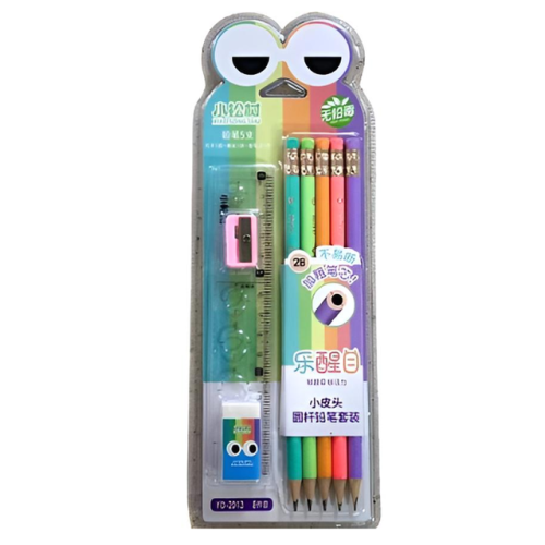 Pencil Set YD-2013
5 pencils 2B+eraser,sharpener,ruler
MeliMelo