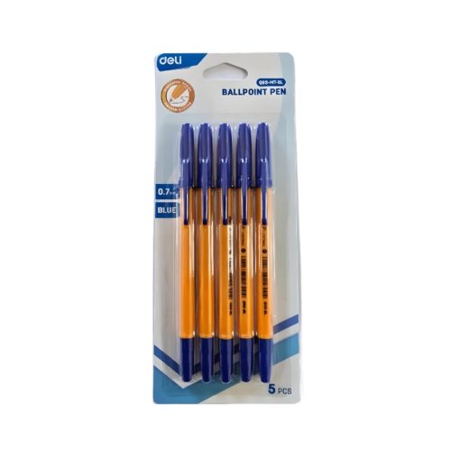 Ball Point Pen Ref Q6S-MT-BL
Mini Tip: 0.7mm, 5 pcs Blue
Deli