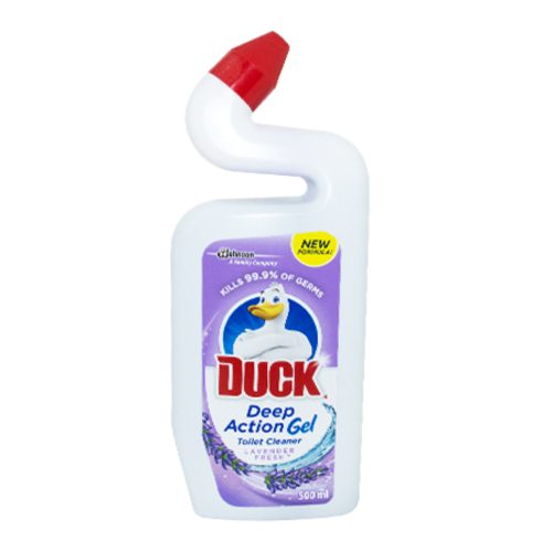 Toilet Cleaner Liquid
500ml Deep Action Gel, Fresh Lavender
Duck