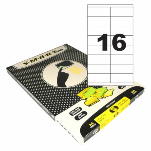 White Labels [Pk 100]
W105*D37mm, 16 Labels/A4Sheet
Smart