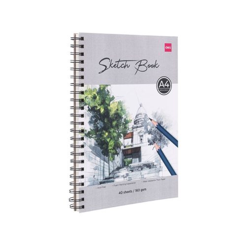 Sketch Book Ref C403
A4-40P, 160g
Deli