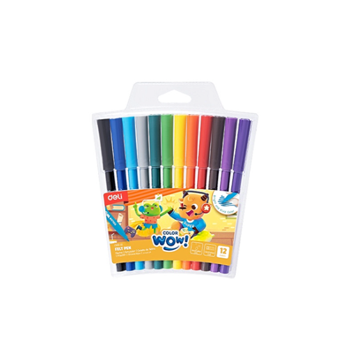 Felt Pen Ref C165-12
12 Colors
Deli